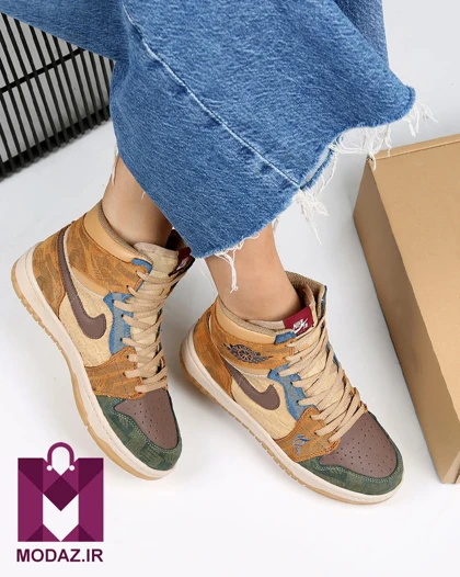 کتانی زنانه و دخترانه ساق‌دار نایک طرح جنگل NIKE FOREST
