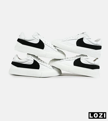 کفش نایک مردانه و زنانه سفید مشکی Nike Blazer Low 77 Jumbo