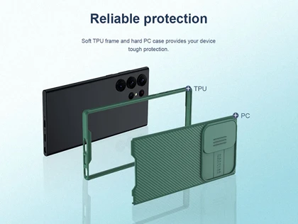 قاب محافظ سامسونگ گلکسی اس 23 اولترا نیلکین Nillkin Samsung Galaxy S23 Ultra CamShield pro Case