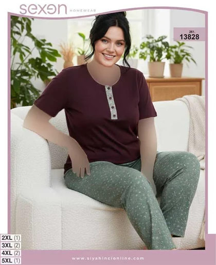 تیشرت شلوار بیگ سایز sexen کد 13828