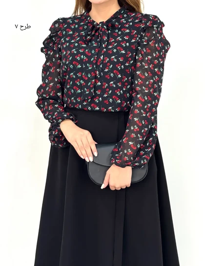 شومیز حریر مجلسی مهلا کد 8156