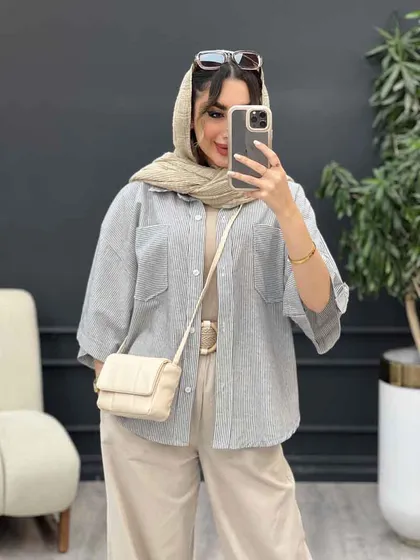شومیز راه راه نگار