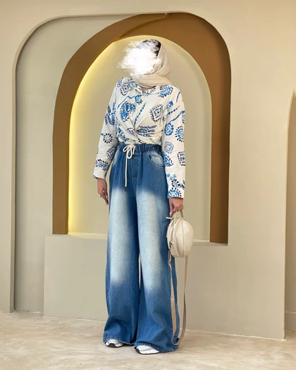 شلوار بگ جین
