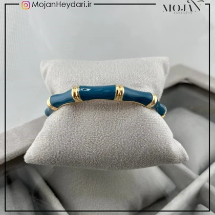 دستبند زنانه بنگل با طرح میناکاری شیک و ظریف کد bg10001