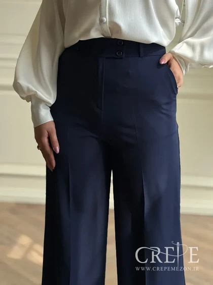 شلوار کرپ کنزو واید قد 110