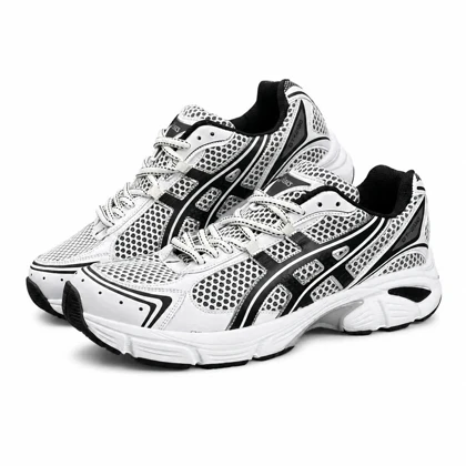 کفش کتانی بزرگ پا (کیفیتاورجینال) مدل اسیکس سفید مشکی ASICS