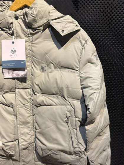 کاپشن مردانه پفکی طرح دار