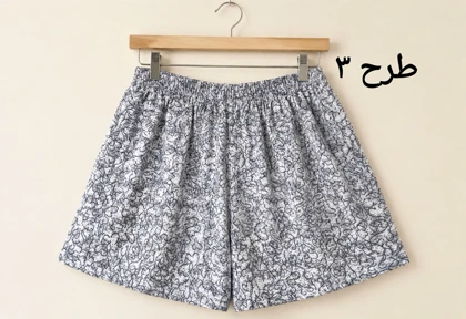 شورتک گیاهی طرحدار زنانه