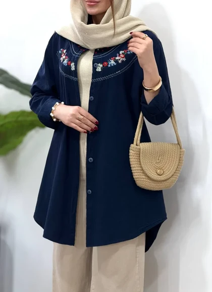 مانتو گلدوزی آیسو ساحل