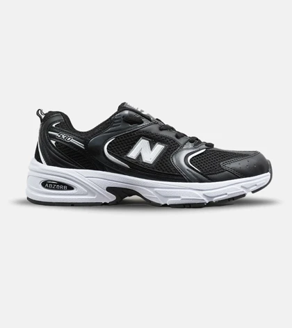کفش کتانی زنانه و مردانه مشکی سفید NEW BALANCE 530