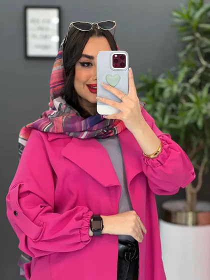 مانتو آستین کش جیب پیله