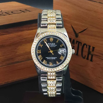 ساعت مچی زنانه رولکس دیت جاست Datejust با موتور کوارتز ژاپن و قفل پروانه ای کد 5