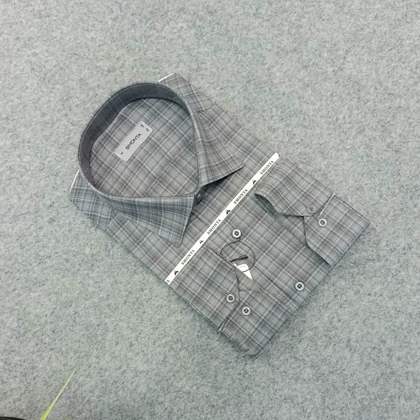 پیراهن چهارخونه مردانه قواره ازاد ( قواره کلاسیک ) _ استین بلند