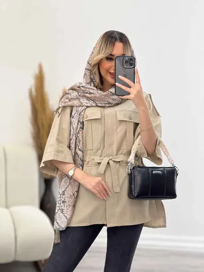 مانتو لینن سرشانه پاگن