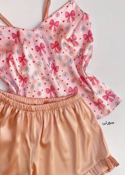 ست تاپ و شلوارک راحتی زنانه مدل WCS039