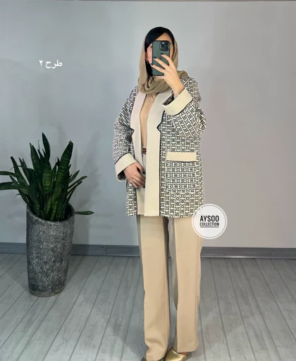 مانتو کتی ژاکارد صنم