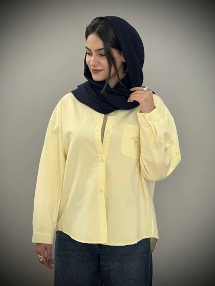 شومیز کتان نخ پاستلی