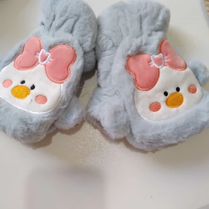 دستکش بچه گانه دخترانه طرح پنگوئن