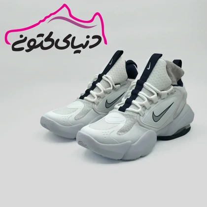 کتانی نایک ایرمکس آلفا سویج سفید سرمه ای اورجینال