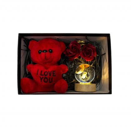 پک ولنتاین عاشقانه شامل خرس و گوی کریستالی