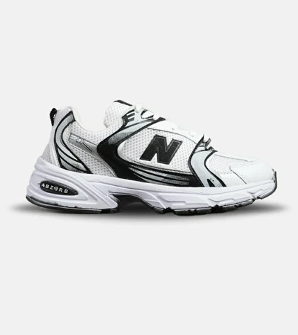 کفش کتانی مردانه و زنانه سفید طوسی مشکی NEW BALANCE 530
