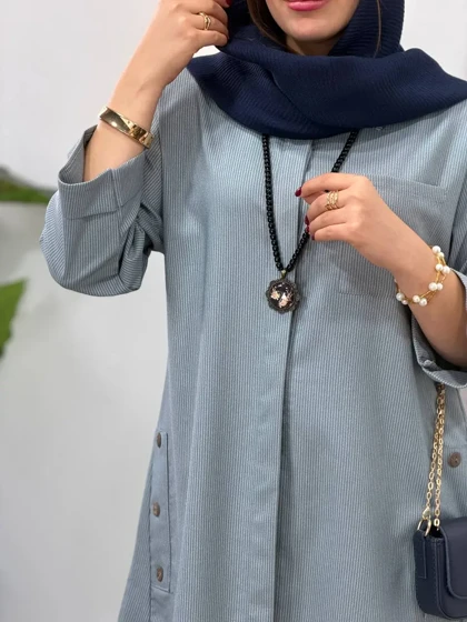 مانتو دکمه دار آیسو یکتا