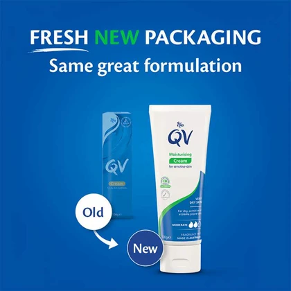 کرم مرطوب کننده تیوپی مدلModerateپوست های حساس QV moisturising cream for sensetive skin حجم 100gr