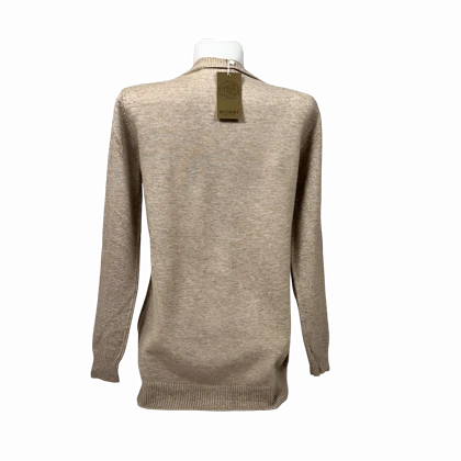 کاردیگان زنانه طرح گل‌دوزی ژاکت یقه هفت مجلسی (لبه موج‌دار)