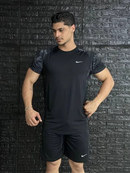 پکیج کد E1130 شامل تیشرت + شلوارک بغل چریکی با 5 رنگ خفن👌❤