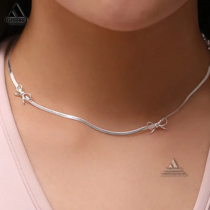 گردنبند پاپیونی دخترانه Bow Necklace S1