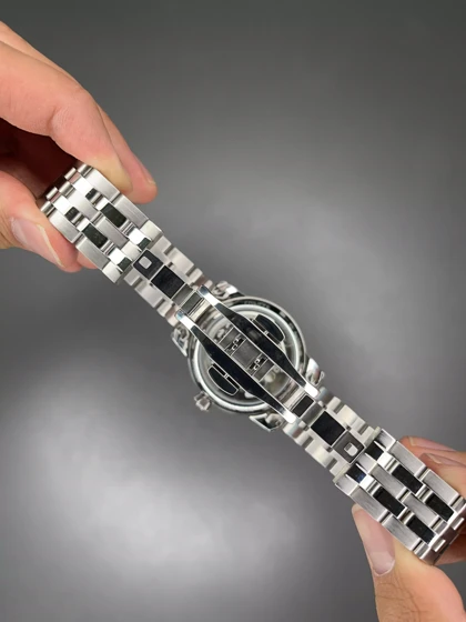 ساعت مچی پتک فیلیپ اوپن هارت بند سیلور صفحه سرمه ای Patek Philippe Tourbillon