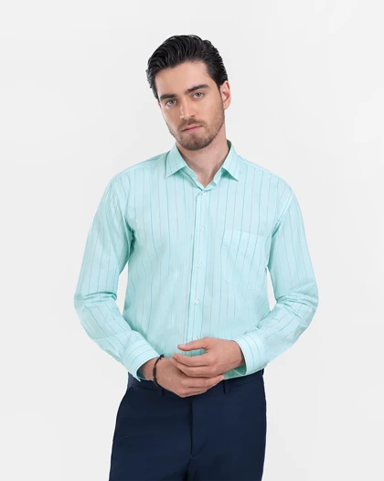 ام کی کالکشن پیراهن آستین بلند mk-26370-light-blue