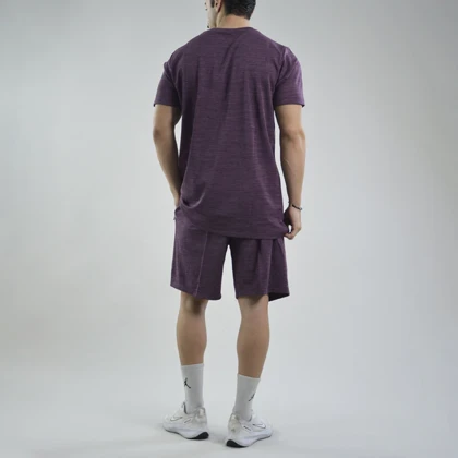 ست تیشرت و شلوارک اسپرت نایک مدل DS-JDI-4K1063 بادمجانی