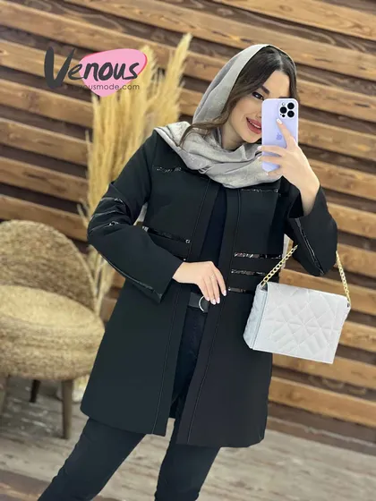 مانتو کتی چرم دوزی