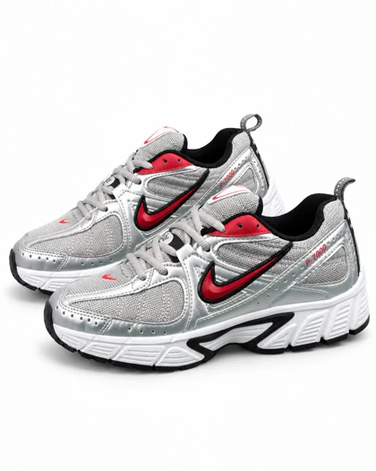کفش کتانی مردانه رانینگ مدل نایکی P7000 طوسی قرمز Nike P7000