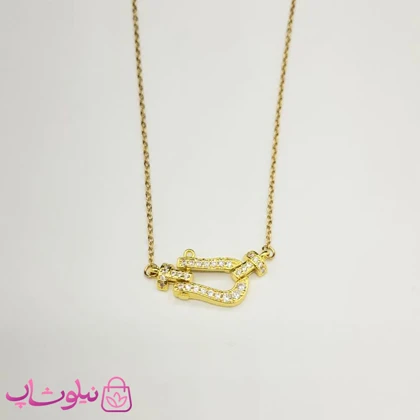 گردنبند زنانه استیل طلایی مدل فرد Fred کد 110