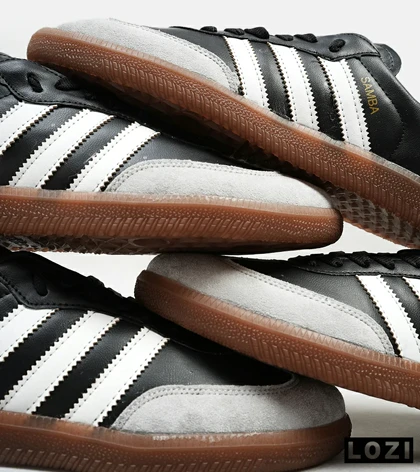 کفش کتانی مردانه و زنانه مشکی طوسی قهوه ای ADIDAS Samba مدل 4759