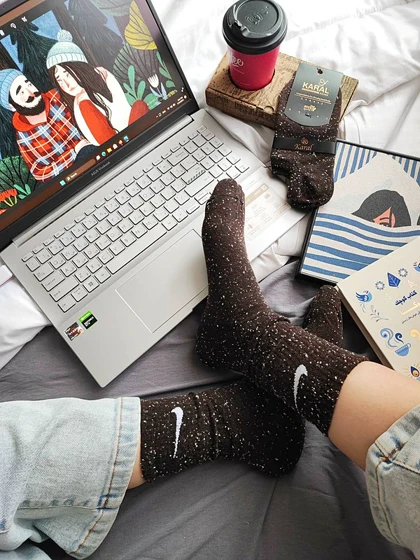 جوراب اسپرت ساق‌دار نایکی دونه برفی