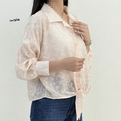 شومیز زنانه گره‌ای طرح گل | آی بولک