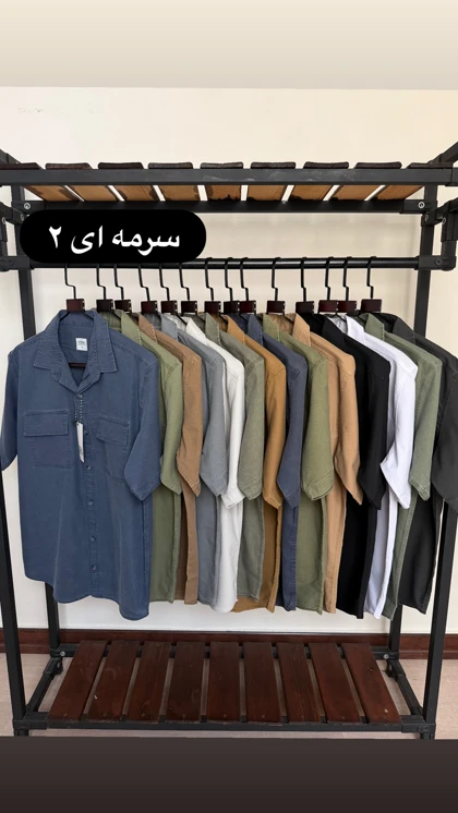 پیراهن آستین کوتاه کتان دوجیب 2646