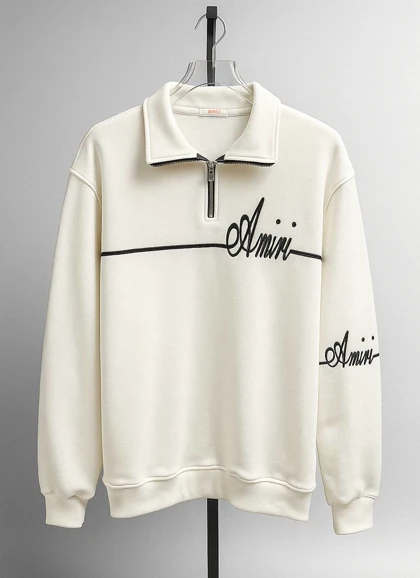 دورس مردانه نیم زیپ چاپی