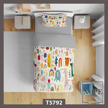 روتختی کودک طرح پترن فانتزی رنگین کمان مدل T5792