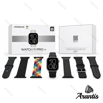 ساعت هوشمند watch 11 pro howear gift box edition مشکی مدل u-10951