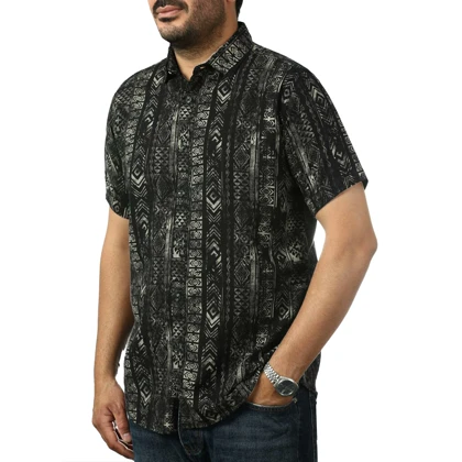 پیراهن آستین کوتاه طرح دار مردانه مدل 6111418