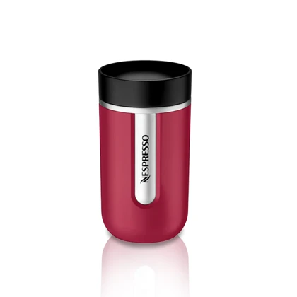 ماگ نسپرسو زرشکی درب دکمه‌ای 300 میلی‌لیتر
