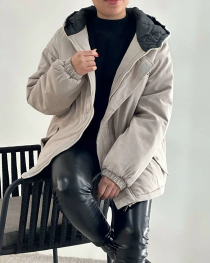 کاپشن کتان آستردار کد 4253