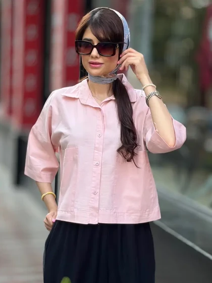 شومیز باکسی کتان تابستانه