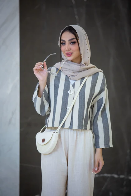 کت کراپ راه راه