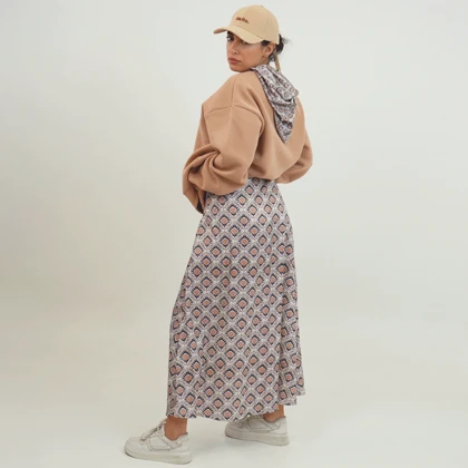 ست دورس و دامن اسکارف دار آهو