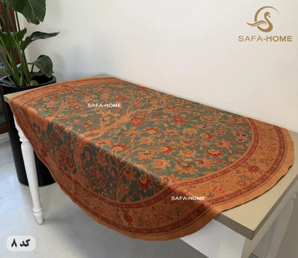 سفره رومیزی مخمل ترک گرد قطر 150 سانتی متر